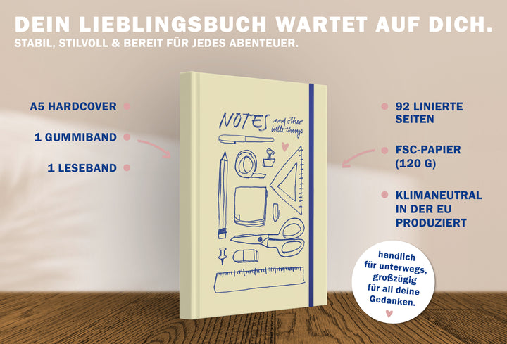 Klassisches Tagebuch liniert für Mädchen, Teenager und Erwachsene im modernen Design