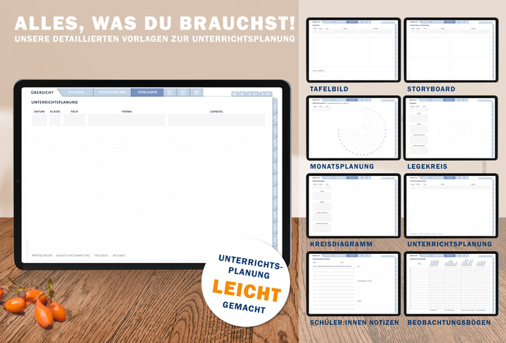 Lehrerkalender digital 2025 2026 | digitaler Lehrerplaner für Unterrichtsvorbereitung & Planung | Schulplaner im Querformat, Schuljahr 2025/26