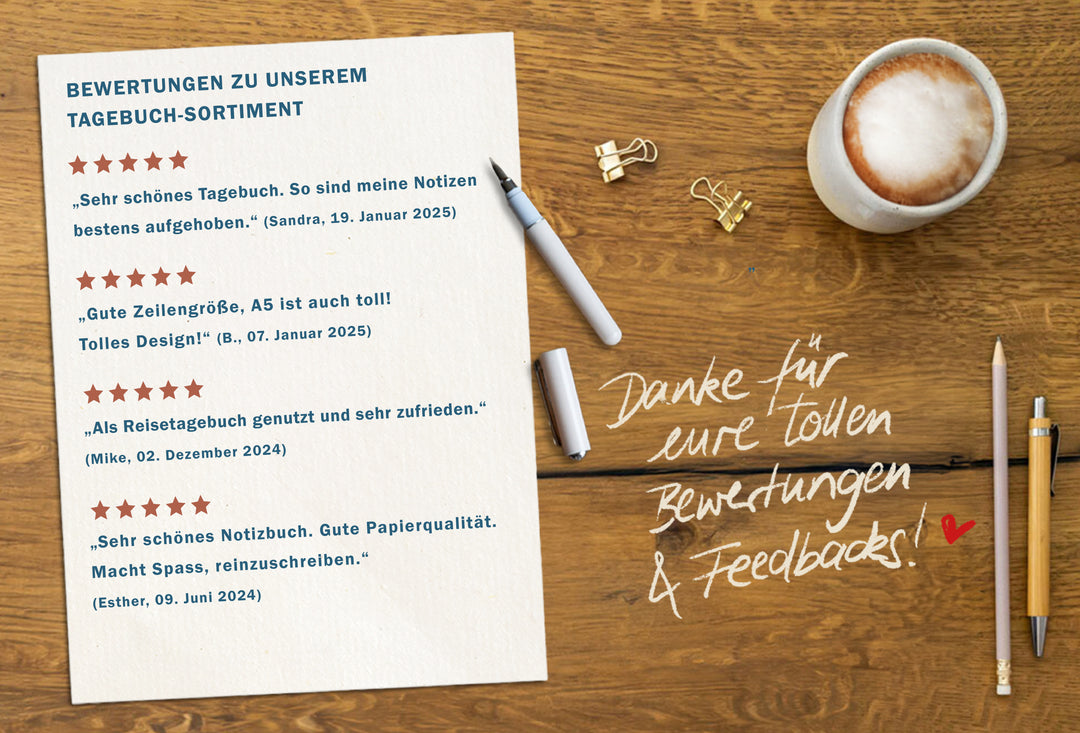 Tagebuch hübsches Blumen Design in creme beige