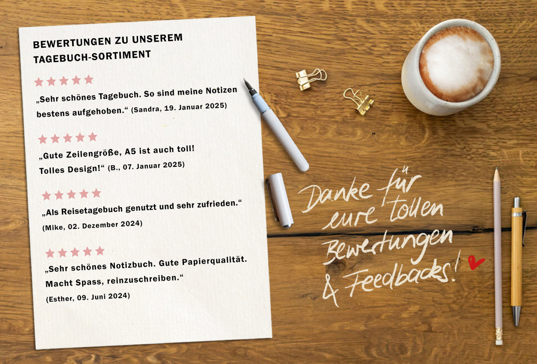 Tagebuch hübsches Blumen Design in weiß rosa