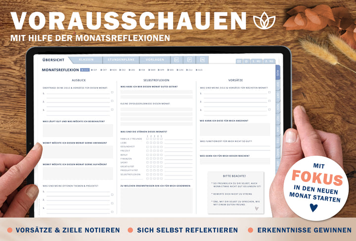 Lehrerkalender digital 2025 2026 | digitaler Lehrerplaner für Unterrichtsvorbereitung & Planung | Schulplaner im Querformat, Schuljahr 2025/26