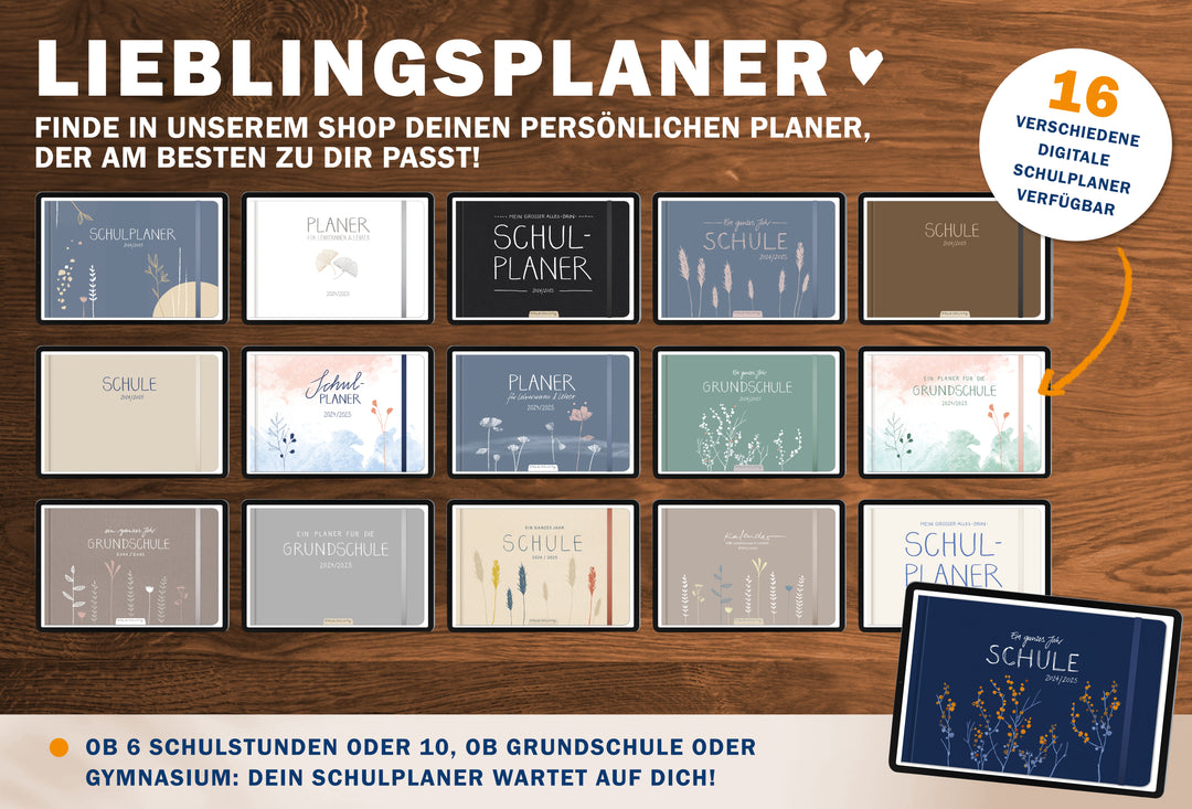 Lehrerkalender digital 2025 2026 | digitaler Lehrerplaner für Unterrichtsvorbereitung & Planung | Schulplaner im Querformat, Schuljahr 2025/26