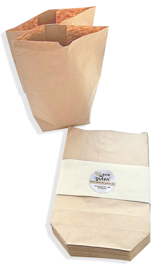 24 Tüten aus Kraftpapier zum Adventskalender basteln, Geschenke verpacken, zum selbst befüllen, Geschenktüten, mit Boden, ungefädelt, 17x26 cm