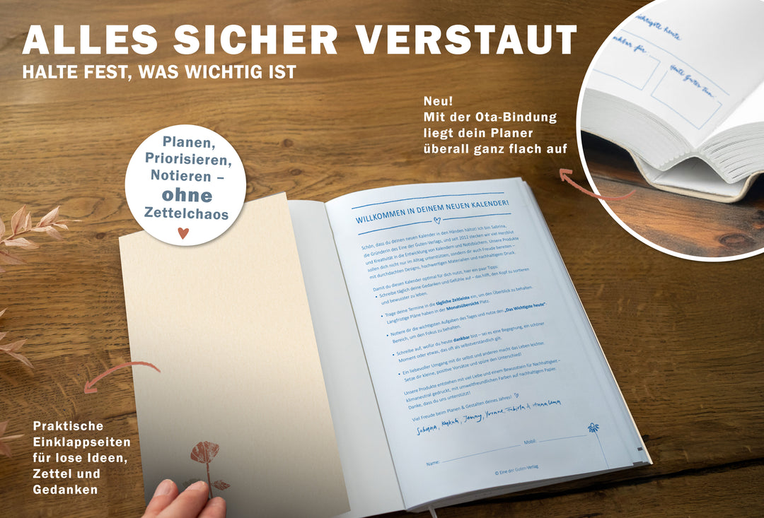 A5 Terminkalender 2026 mit blanko Seiten für To-Do & Check-Listen zum Abhaken