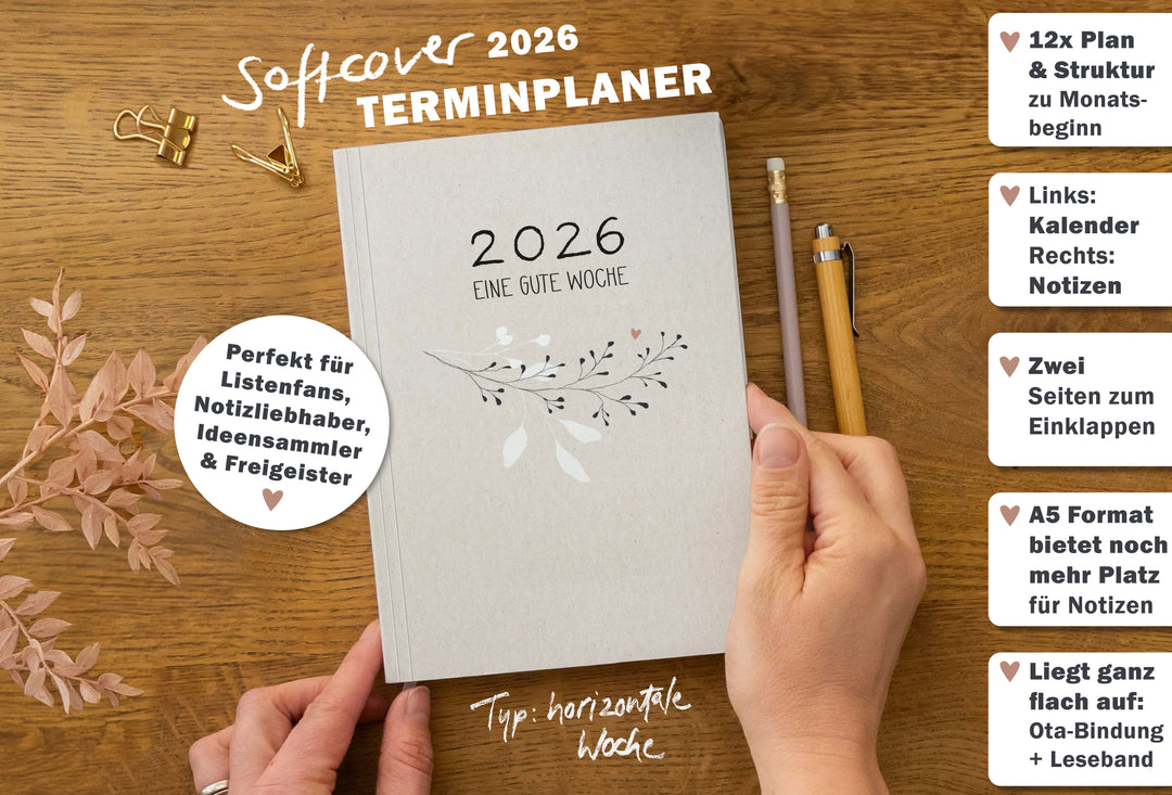 Terminkalender 2026 als Hausaufgabenheft oder Schülerkalender verwendbar