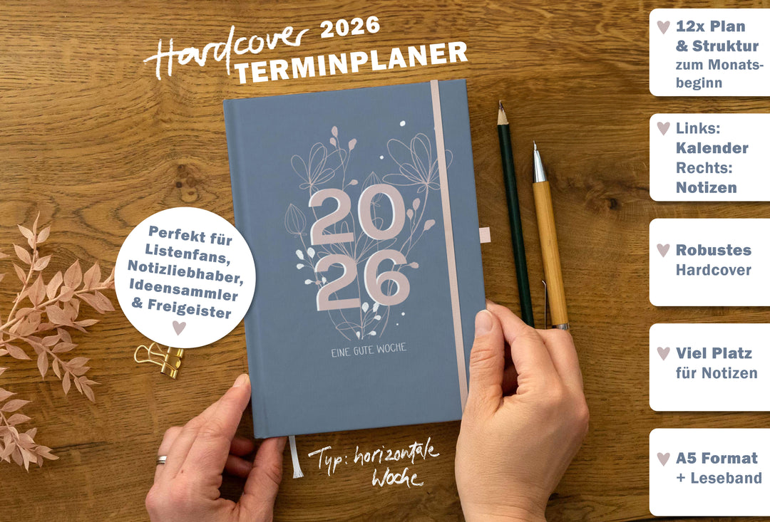 Terminkalender 2026 als Hausaufgabenheft oder Schülerkalender verwendbar