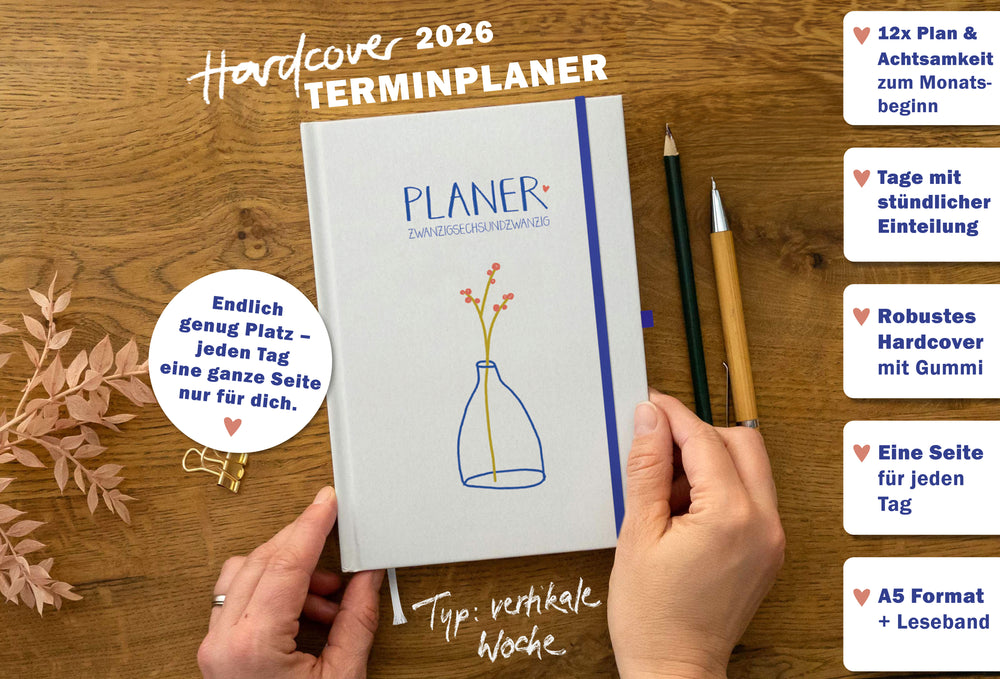 Terminkalender 2026 als Hausaufgabenheft oder Schülerkalender Mädchen verwendbar