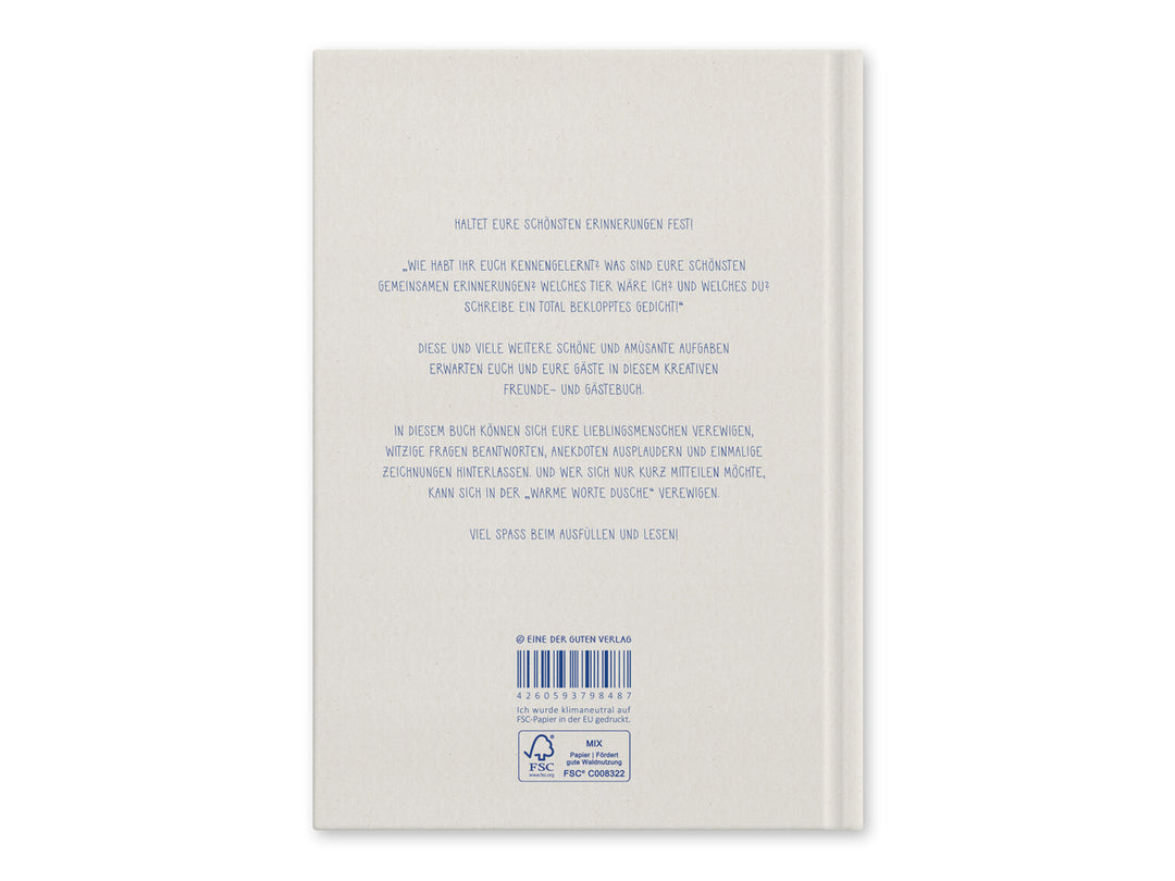 Gästebuch Freundebuch Creme Erwachsene Party
