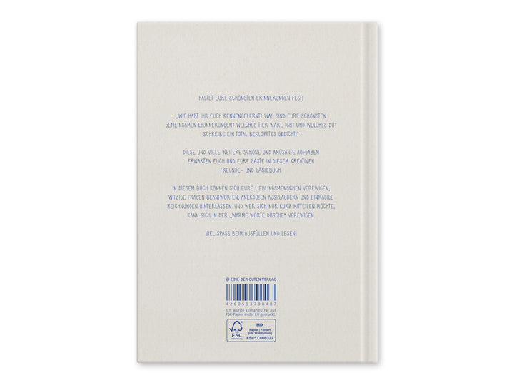 Gästebuch Freundebuch Creme Erwachsene Party