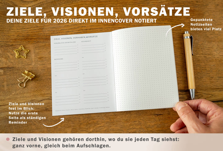 Terminkalender 2026 als Monatsplaner oder Wochenplaner verwendbar