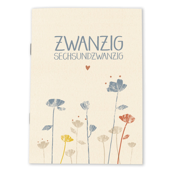 A6 Terminkalender - Kalender 2026 | mini Monatsplaner & Notizbuch | kleiner Taschenkalender | Creme