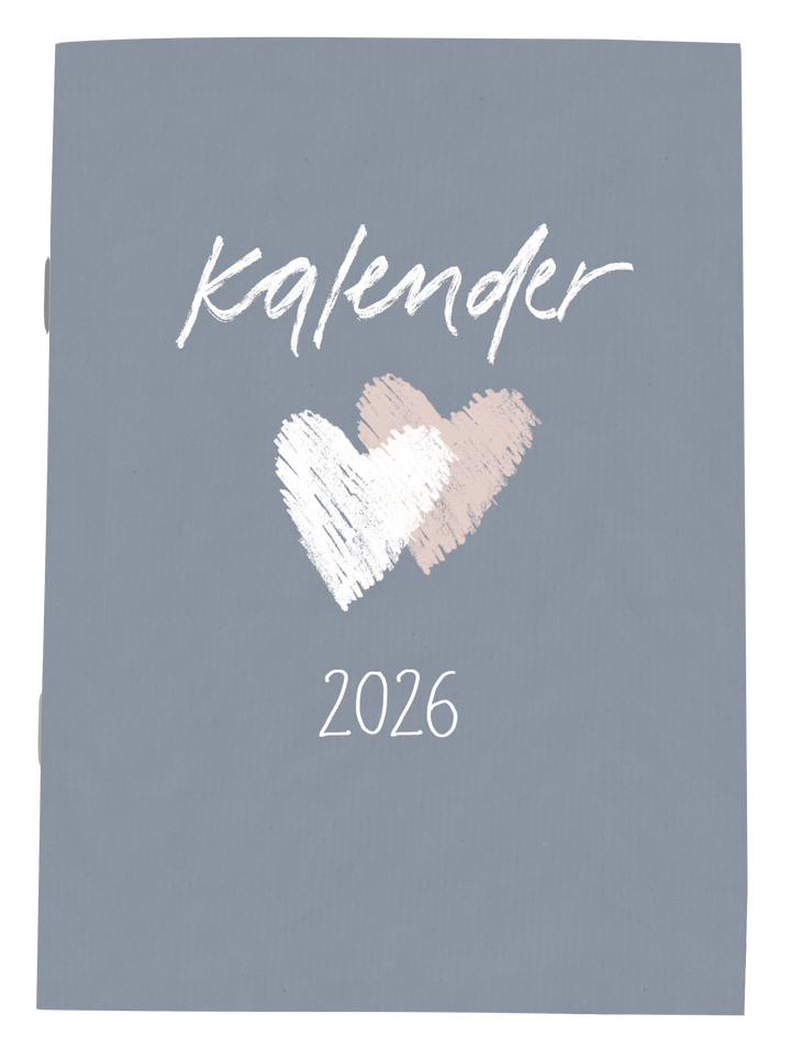 A6 Terminkalender - Kalender 2026 | mini Monatsplaner & Notizbuch | kleiner Taschenkalender | Blau