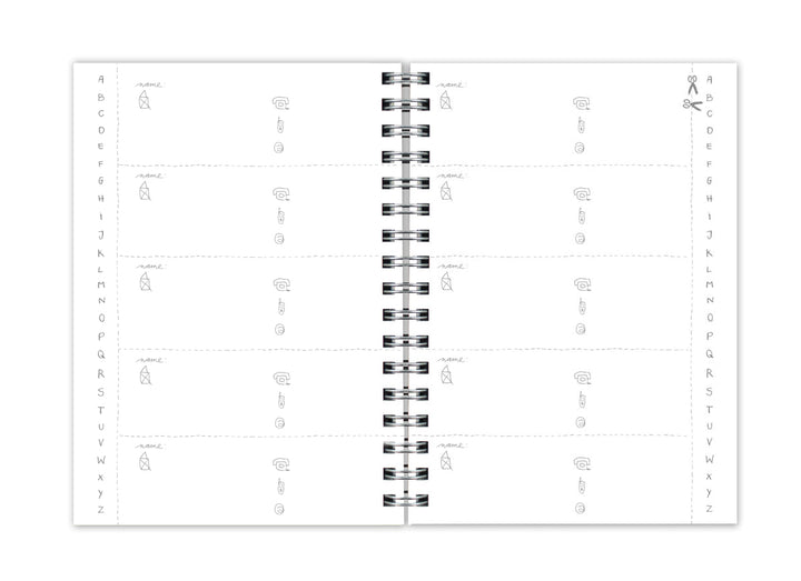 Kleines Adressbuch in A6 - Alle meine Leute | florales Design, mit Reitern, flexibel | Weiß Grau Beige