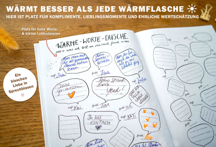 Witziges Gästebuch mit Fragen zum Ausfüllen | Freundebuch für Erwachsene zum Schreiben & Malen | FSC Papier klimaneutral |  Weiß | Hardcover