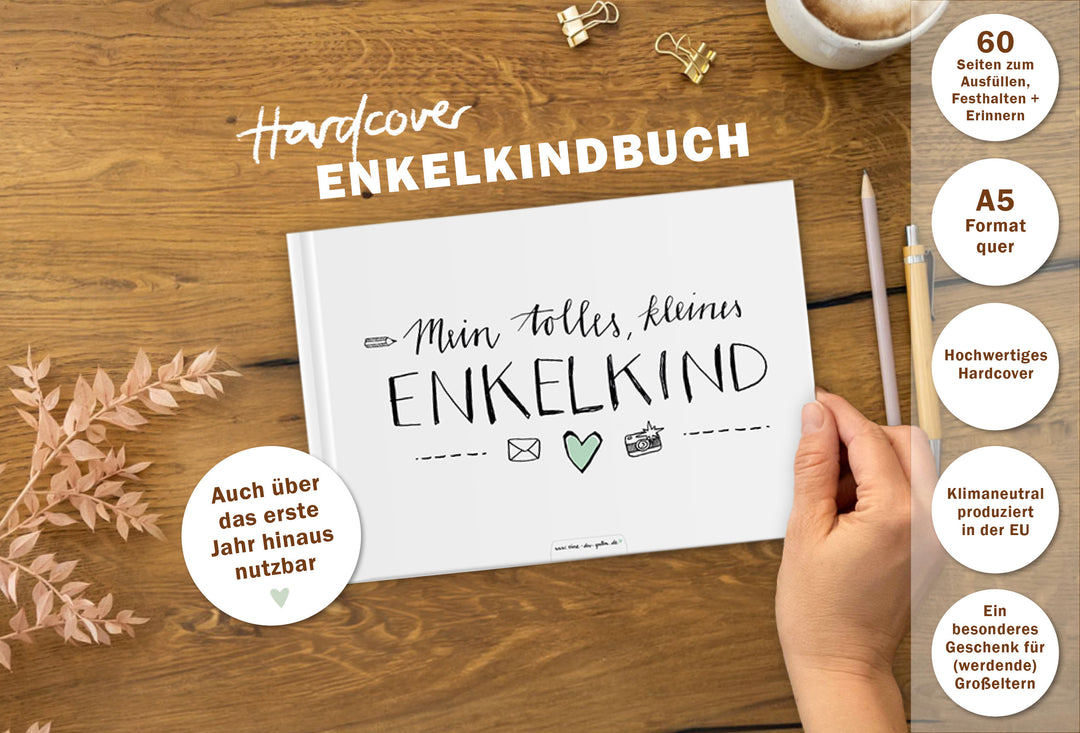 Enkelbuch für Oma und Opa, Geschenk zur Geburt Enkelkind