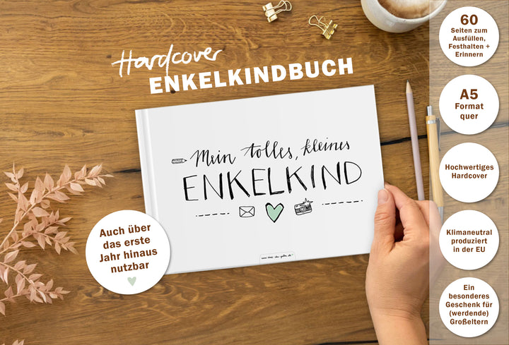 Enkelbuch für Oma und Opa, Geschenk zur Geburt Enkelkind