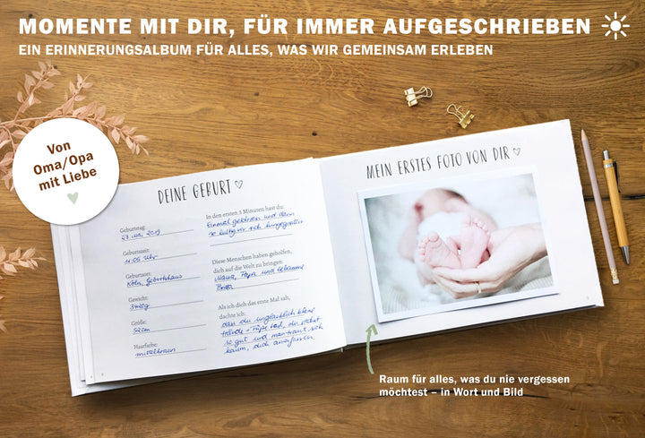 Geschenkidee für die Großeltern zur Geburt