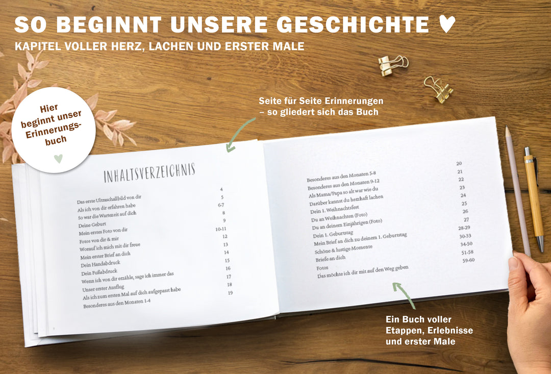 Tagebuch und Fotoalbum für Oma und Opa