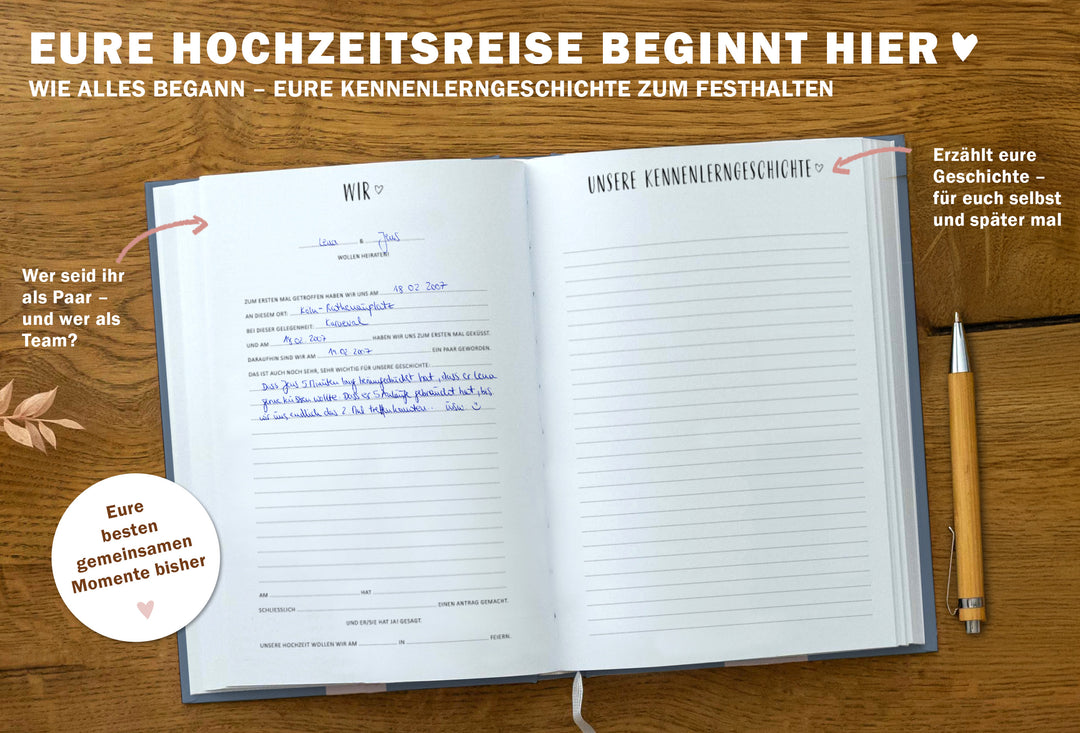Hochzeitsplaner mit Zeitplan und Checklisten