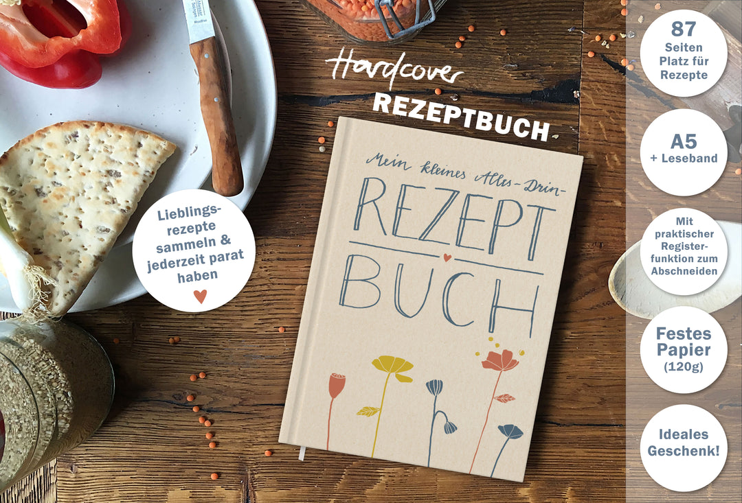 Rezeptbuch für eigene Kochideen und Backideen