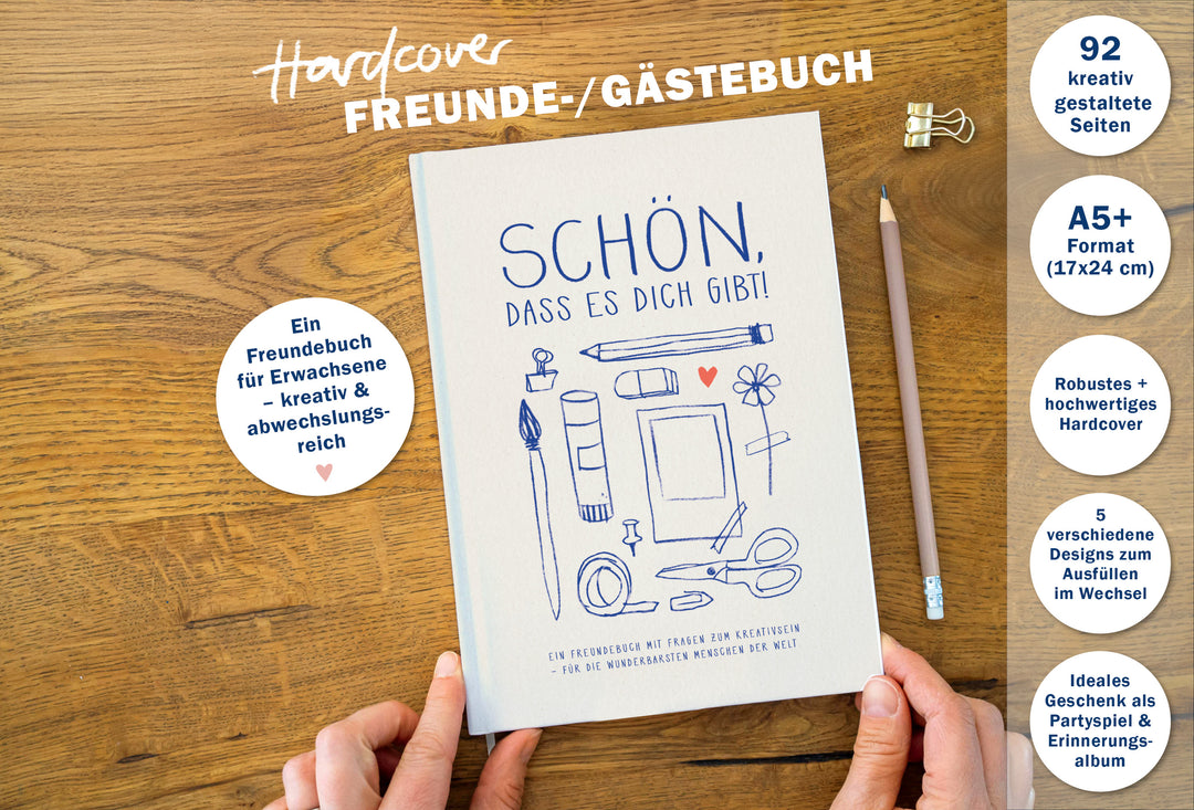 Gästebuch Freundebuch Creme Erwachsene Party