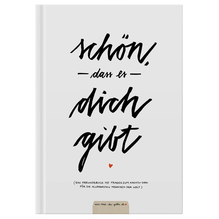 Witziges Gästebuch mit Fragen zum Ausfüllen | Freundebuch für Erwachsene zum Schreiben & Malen | FSC Papier klimaneutral |  Weiß | Hardcover