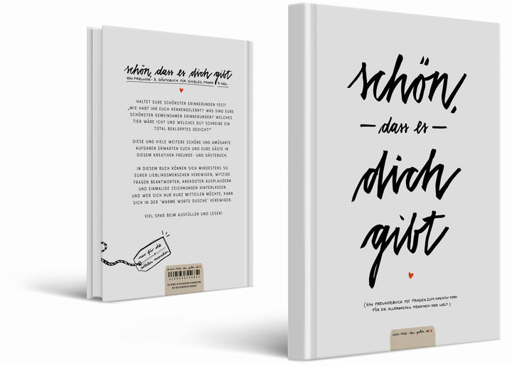 Witziges Gästebuch mit Fragen zum Ausfüllen | Freundebuch für Erwachsene zum Schreiben & Malen | FSC Papier klimaneutral |  Weiß | Hardcover