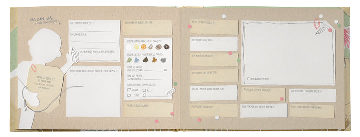 Freundebuch für Kinder, Ihr und ich Kinderfreundebuch für Schule & Kindergarten, A5 Quer, Hardcover, Eintragbuch als Poesiealbum für Jungen & Mädchen