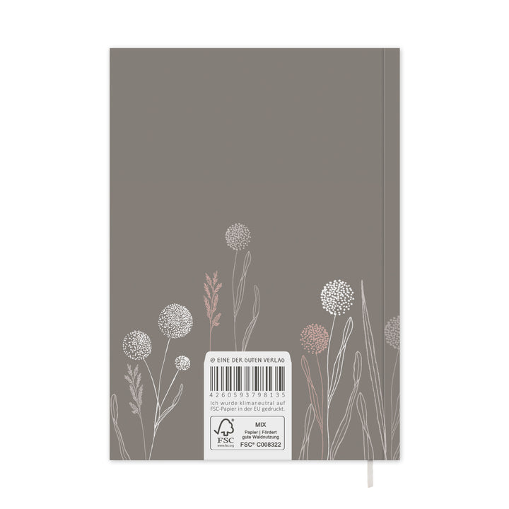 A5 Terminkalender – Studienplaner 2025 2026 | 18 Monate Wochenplaner mit Leseband | Softcover Taschenkalender & Terminplaner | Greige Weiß Rosa