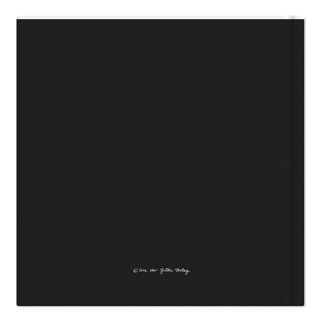 Schwarzes Kondolenzbuch zur Trauerfeier - In liebevoller Erinnerung - hochwertiges Design mit Blumen, stabiler Einband, 100 S, Blanko, 21x21cm