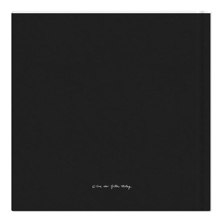 Schwarzes Kondolenzbuch zur Trauerfeier - In liebevoller Erinnerung - hochwertiges Design mit Blumen, stabiler Einband, 100 S, Blanko, 21x21cm