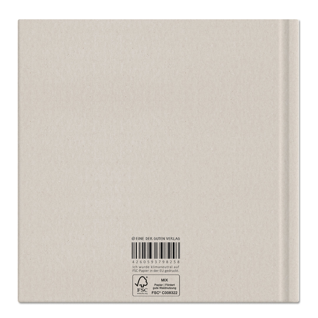 Beiges Kondolenzbuch zur Trauerfeier - In liebevoller Erinnerung - hochwertiges Design mit Blumen, stabiler Einband, 100 S, Blanko, 21x21cm