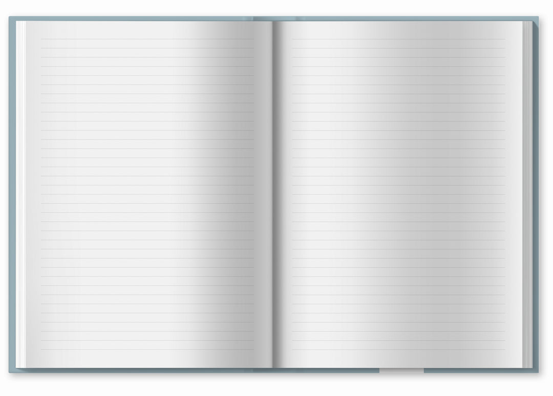 Liebes Tagebuch, großes Notizbuch und Tagebuch für Erwachsene, Mädchen und Jungen, liniert, 120 Seiten, 80 g Recyclingpapier, Hardcover 18x24,5cm, Blau