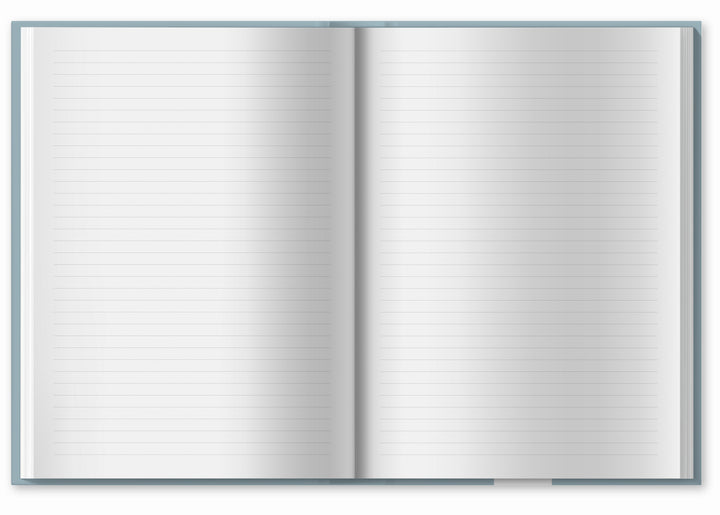 Liebes Tagebuch, großes Notizbuch und Tagebuch für Erwachsene, Mädchen und Jungen, liniert, 120 Seiten, 80 g Recyclingpapier, Hardcover 18x24,5cm, Blau