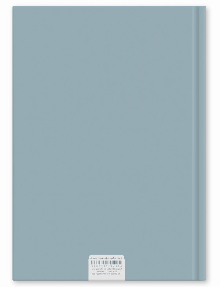 Liebes Tagebuch, großes Notizbuch und Tagebuch für Erwachsene, Mädchen und Jungen, liniert, 120 Seiten, 80 g Recyclingpapier, Hardcover 18x24,5cm, Blau