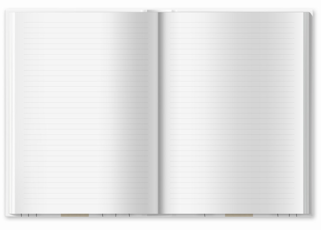 Liebes Tagebuch, Notizbuch für Erwachsene, Mädchen und Jungen, liniert, 120 Seiten, 80 g Recyclingpapier, Hardcover 18x24,5cm, Weiß mit Blumen