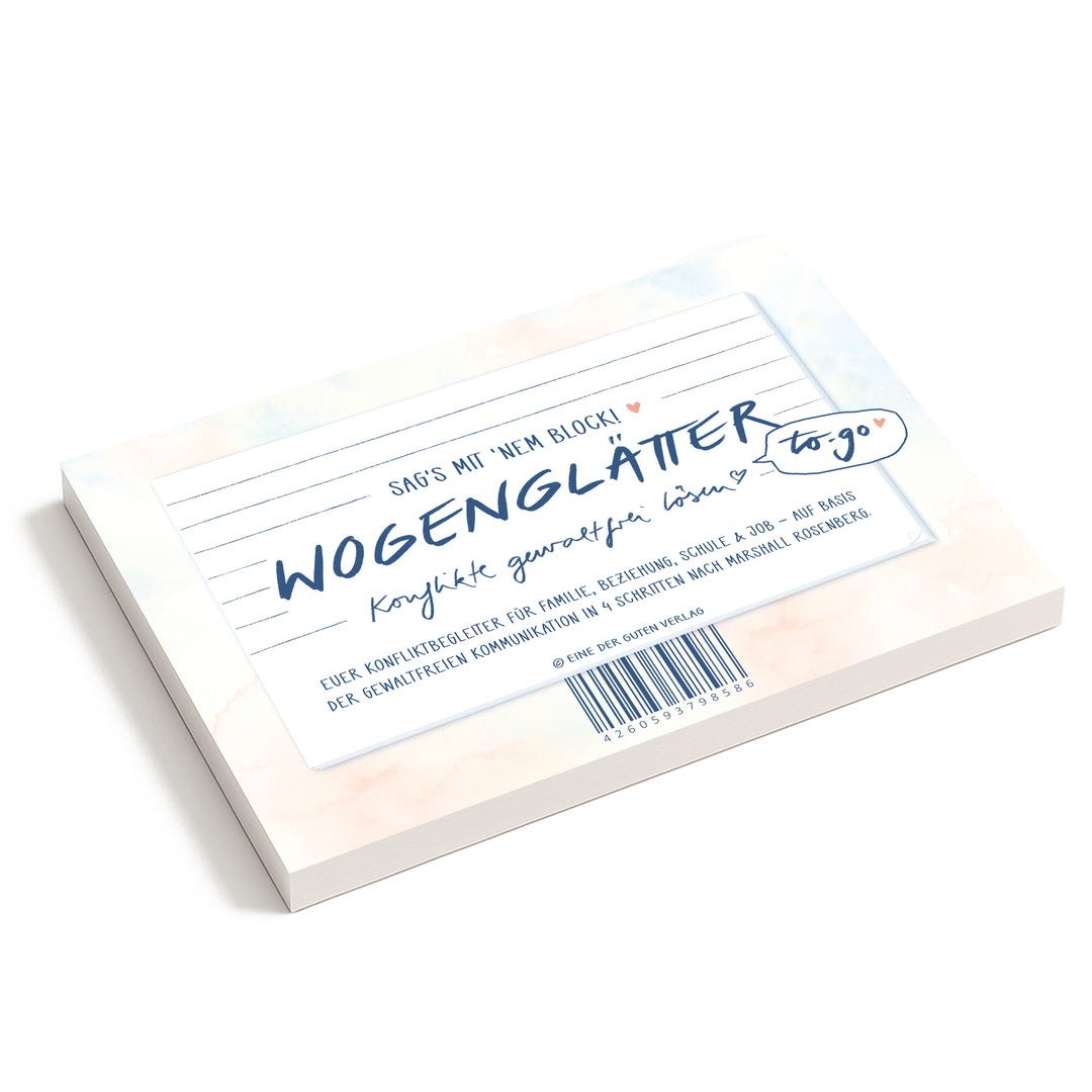 Briefblock – Wogenglätter to go |  A6 Abreißblock mit 50 Blatt | GFK Konflikt-Klärungsblock für ehrliche Gespräche