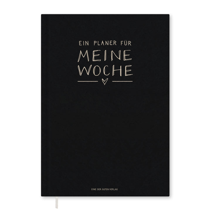 A5 Terminkalender - Kalender ohne Jahr | Wochenplaner und Notizbuch für mehr Achtsamkeit | Hardcover Taschenkalender & Terminplaner | Schwarz Weiß schlicht