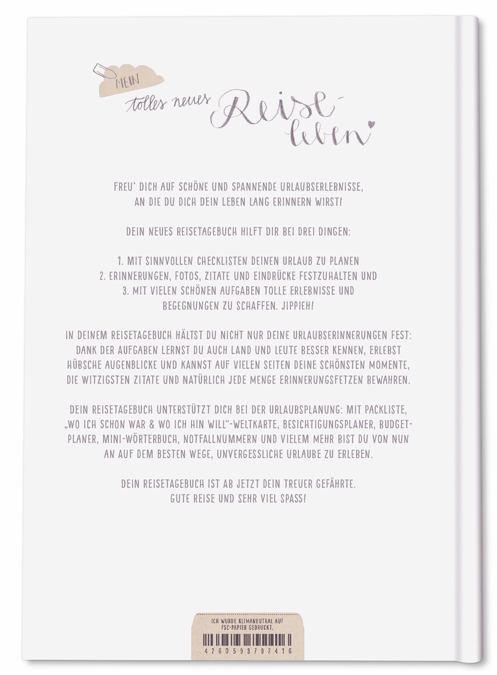 Reisetagebuch mit spannenden Aufgaben | Mein tolles neues Reiseleben | Tagebuch A5 zum selberschreiben | für Urlaub, Ferien, Weltreise | Handlettering Design