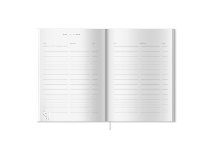 Rezeptbuch A5 zum Selberschreiben - Lieblingsrezepte für die Seele | DIY Kochbuch, Backbuch, Geschenkidee | Blau Weiß Orange Kräuter Design, FSC Papier, Softcover