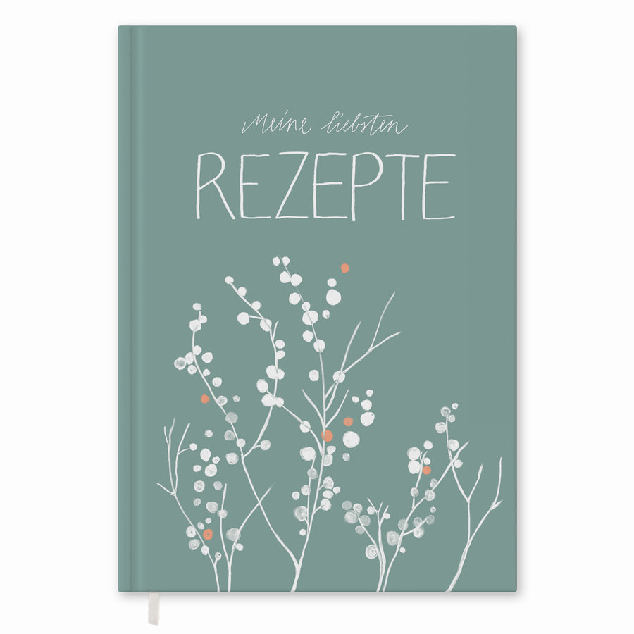 Rezeptbuch zum Selberschreiben - selbst gemacht! - DIY Kochbuch für deine besten Rezepte, Kreatives Geburtstagsgeschenk, Mint, Hardcover, 17x24 cm