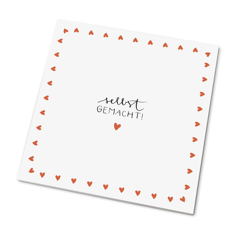 25 Marmeladendeckchen - selbst gemacht! | Gläserdeckchen Weiß für Marmelade & Einmachgläser | Recyclingpapier Abreißblock, 10 m Garn, Justiergummi