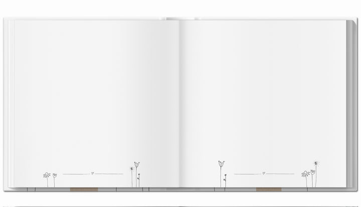 Gästebuch - meine Taufe | weiß mit Blumen | Taufbuch für Tauffeier, Tauffest, als Taufgeschenk | 100 blanko Seiten, Recyclingpapier, Hardcover, 21x21