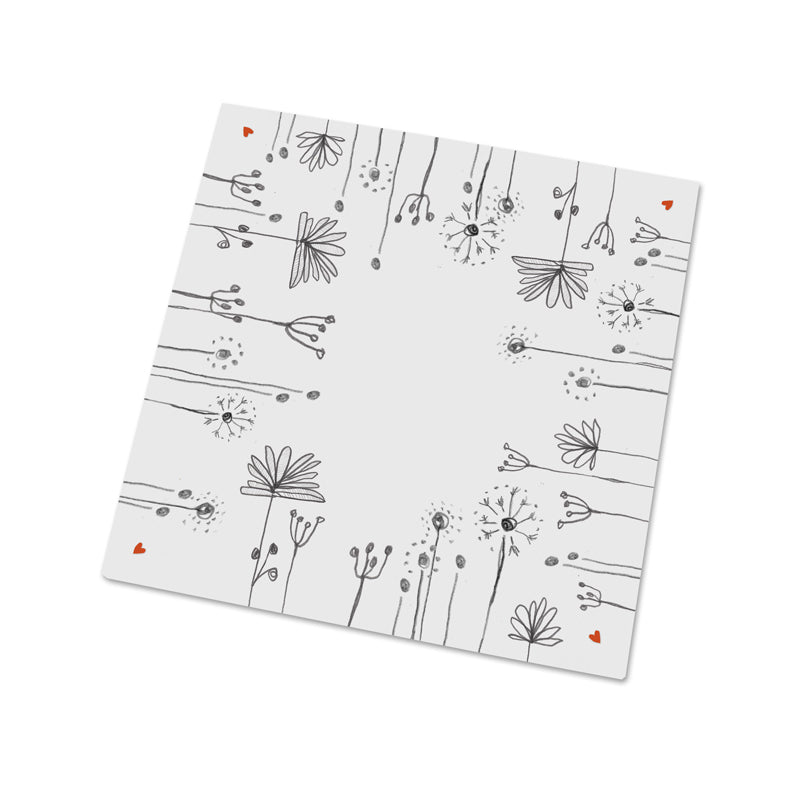 25 Marmeladendeckchen Weiß mit Blumen als Abreißblock, florale Gläserdeckchen zum selbst beschriften für Eingemachtes & selbstgemachte Marmelade, Recyclingpapier + 10m Bakers Twine & Justiergummi