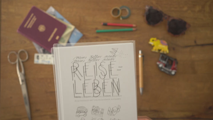 Reisetagebuch mit Aufgaben und Checklisten, Weiß