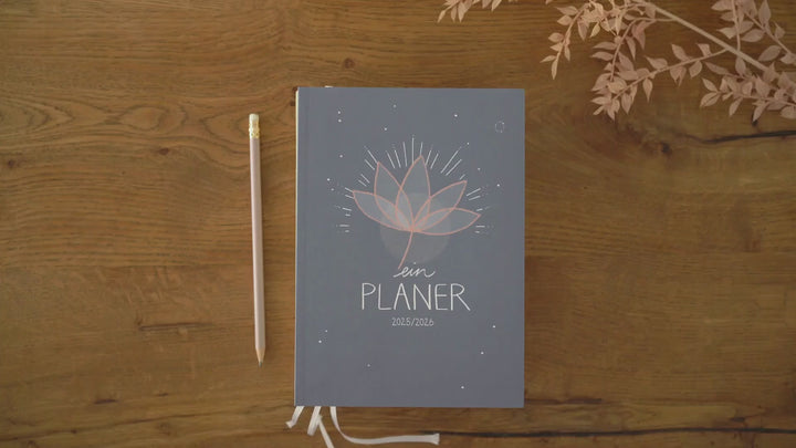 A5 Terminkalender – Studienplaner 2025 2026 | 18 Monate Wochenplaner mit Leseband | Softcover Terminplaner im Spalten-Layout | Blau Rosa