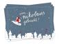 Preview: nikolaus nikolauskarte weihnachtskarten grußkarte weihnachtsgrüße weihnachtspost design blau lustig witzig