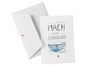 Originelle Muttertagskarte und Grußkarte im Typografie Design mit Umschlag