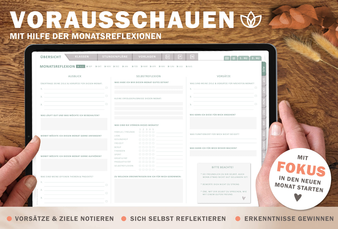 Grundschulplaner digital 2025 2026 | digitaler für Unterrichtsvorbereitung & Planung | Lehrerkalender im Querformat, Schuljahr 2025/26 | mint korall