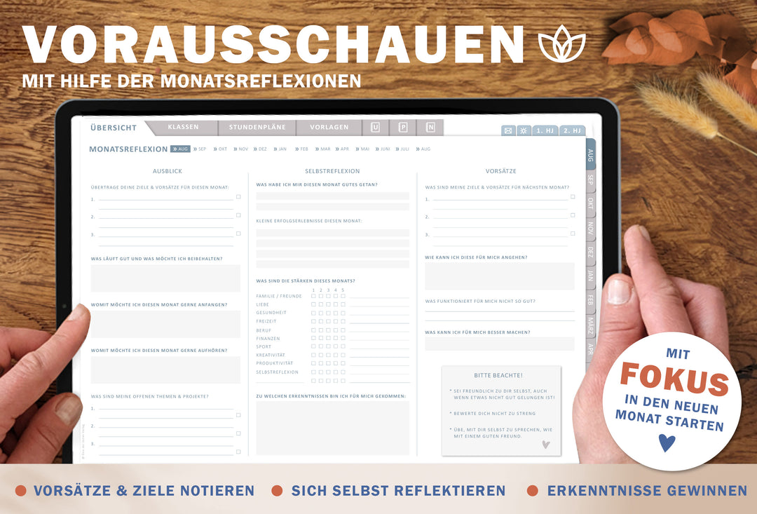 Lehrerkalender digital 2026 2027 Creme Bunt | digitaler Lehrerplaner für Unterrichtsvorbereitung & Planung | Schulplaner im Querformat, Schuljahr 26/27